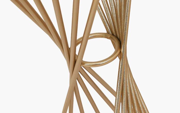 Pacific Lifestyle Liberty Glass And Gold Metal Large Table