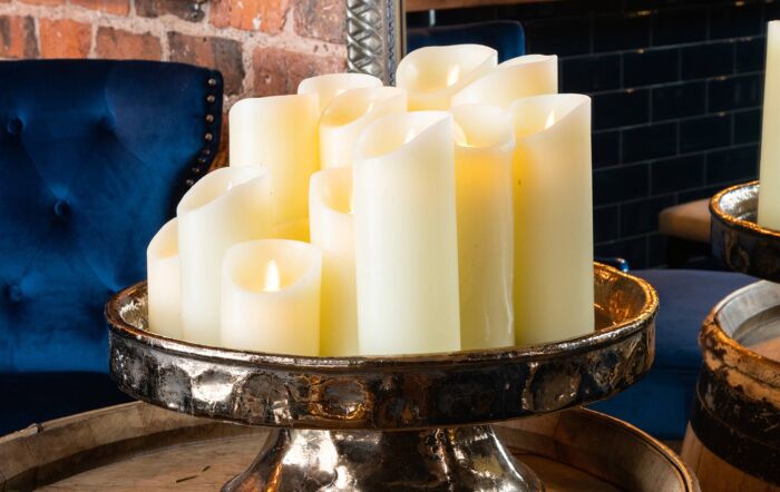 Hill Interiors Luxe Collection Natural Glow 3 6 Cream Flickering Flame Candle Set Of 4 Hill Interiors Luxe Collection Natural Glow 3 6 Cream Flickering Flame Candle Set Of 4