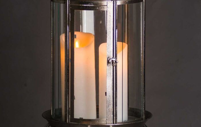Luxe Collection 3 x 8 Cream Flickering Flame LED Wax Candle
