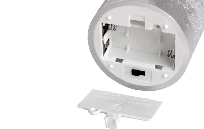 Hill Interiors Luxe Collection 3 x 4 Silver Flickering Flame LED Wax Candle Set of 4