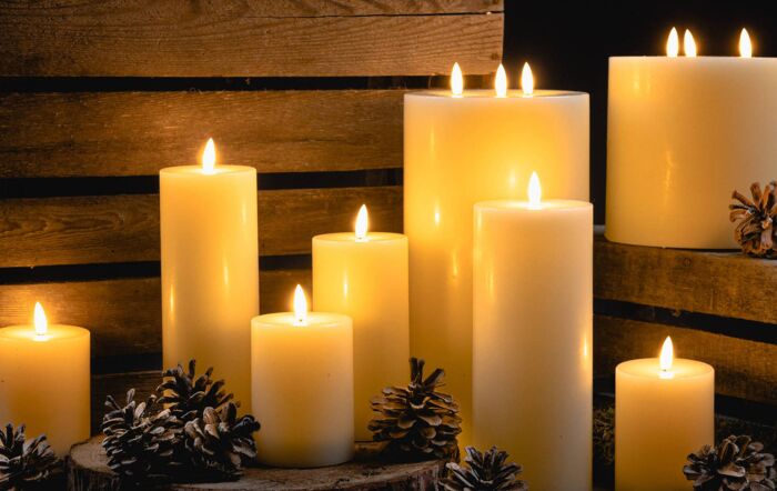 Hill Interiors Luxe Collection Natural Glow Set 3 Candles 