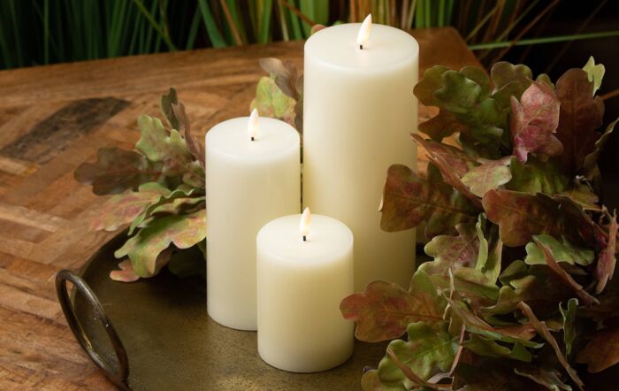 Hill Interiors Luxe Collection Natural Glow Set 3 Candles 