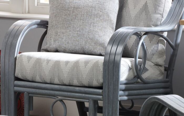 Desser Madrid Grey Cane Rattan Armchair