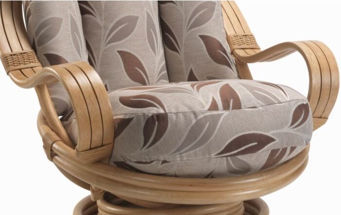 Desser Madrid Light Oak Cane Rattan Swivel Chair Desser Madrid Light Oak Cane Rattan Swivel Chair