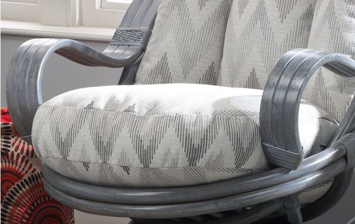 Desser Madrid Grey Cane Rattan Swivel Rocker