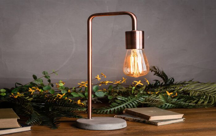 Hill Interiors Marble And Brass Industrial Desk Lamp