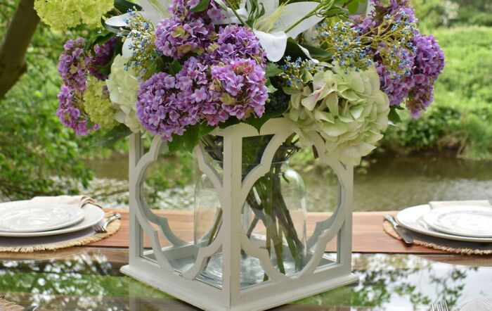 Hill Interiors Set Of 2 Wooden Lanterns With Marrakesh Patterns