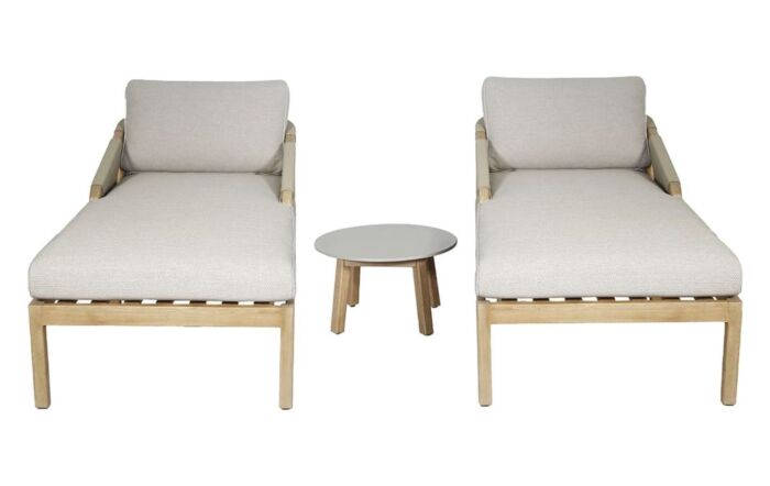 Maze Outdoor Martinique Double Sun Lounger Set & Coffee Table