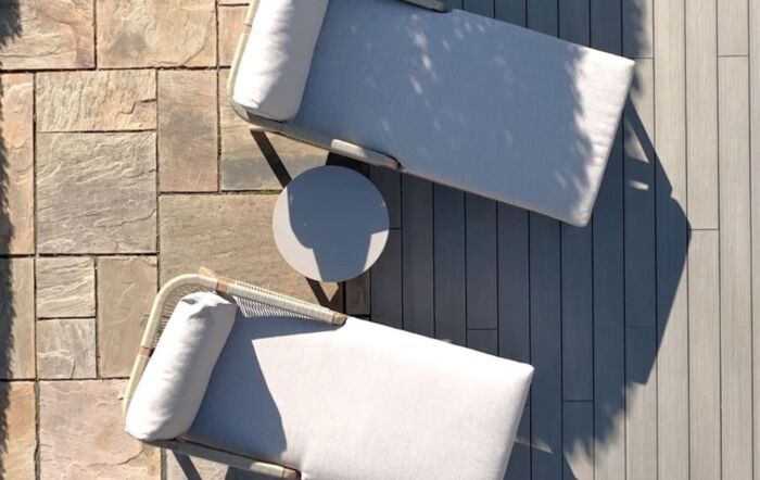 Maze Outdoor Martinique Double Sun Lounger Set & Coffee Table