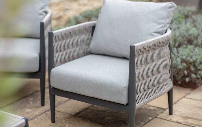 Bramblecrest Mauritius Grey Two Seater Garden Sofa Set - Grey