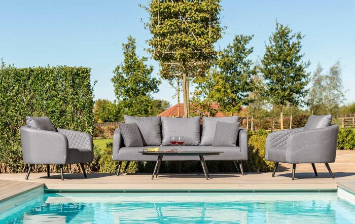 Maze Ambition 3 Seat Garden Sofa Set - Flanelle 
