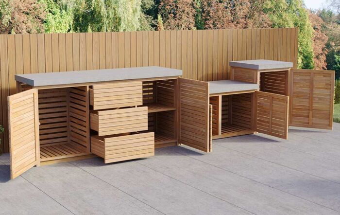 Maze Bali Outdoor Kitchen Storage Unit - Large Configuration