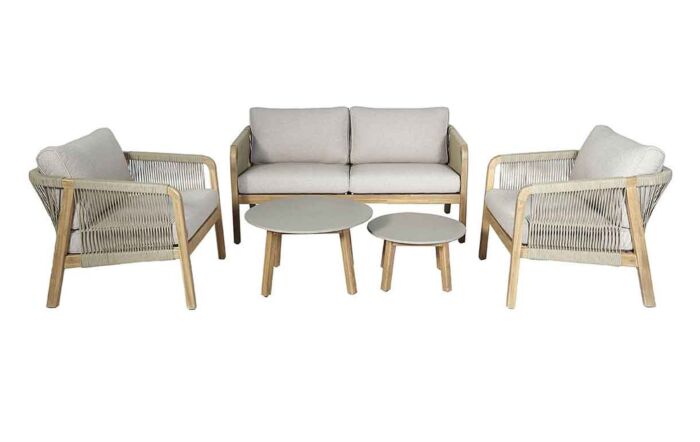 Maze Martinique Two Seat Rope Garden Sofa Set 