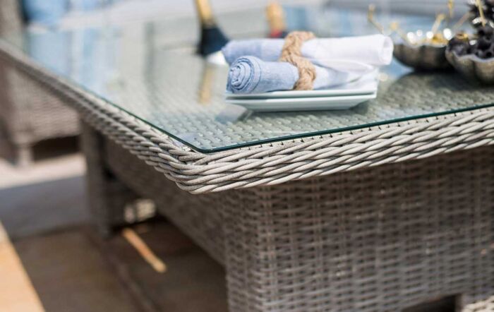 Maze Oxford Rattan Adjustable Garden Sofa Dining Set - Grey