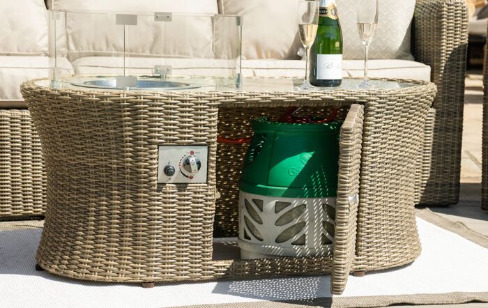 Maze Winchester 2 Seat Sofa Set with Fire Pit