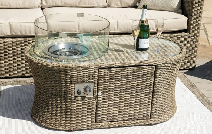 Maze Winchester 2 Seat Sofa Set with Fire Pit