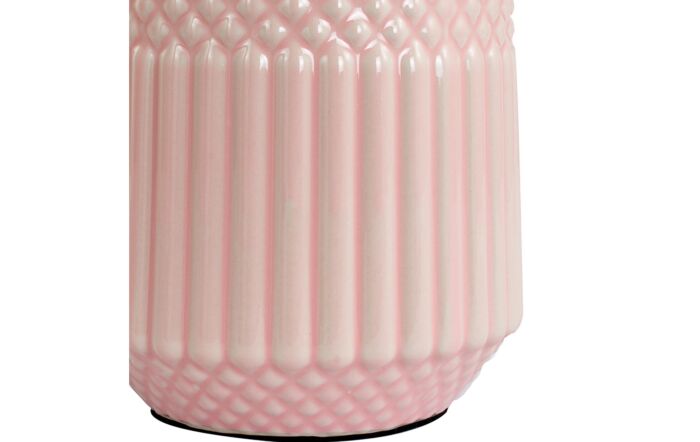 Pacific Lifestyle Meribel Pink Geo Textured Ceramic Table Lamp
