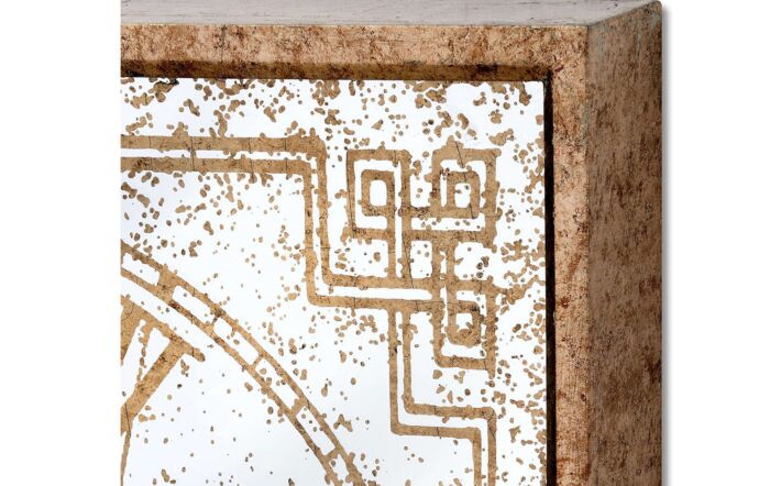 Hill Interiors Mirrored Square Framed Wall Clock with Moving Mechanism