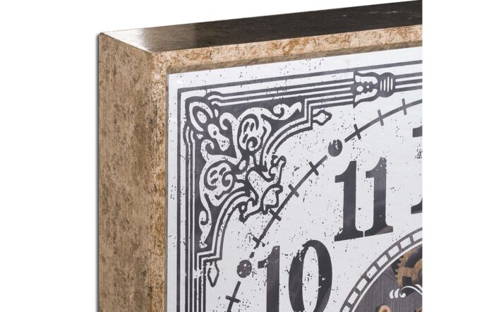 Hill Interiors Mirrored Moving Mechanism Wall Clock 