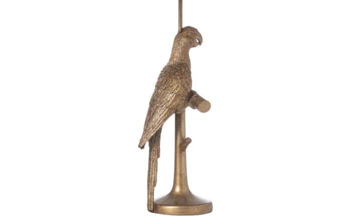 Hill Interiors Percy The Parrot Gold Table Lamp With Teal Velvet Shade