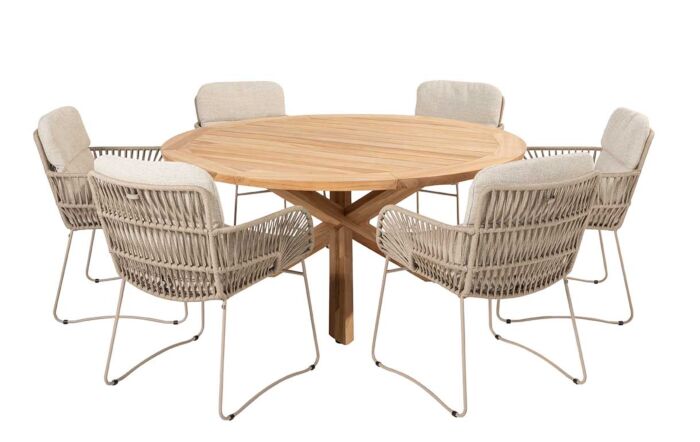 4 Seasons Outdoor Murcia Six Seat Round Garden Dining Set