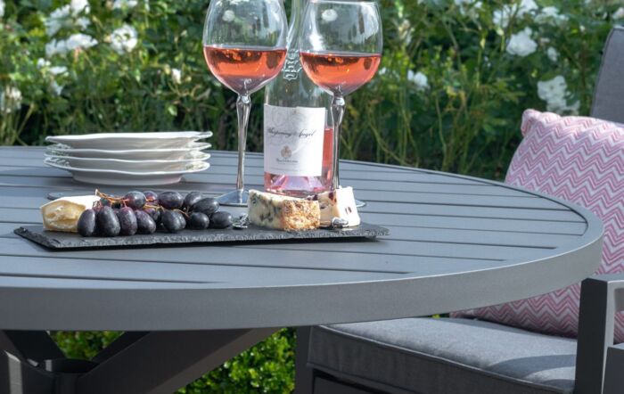 Maze New York 6 Seat Round Dining Set - Dove Grey