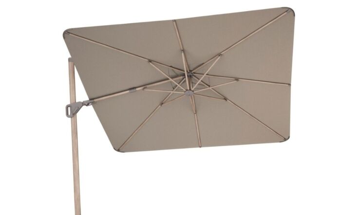 Pacific Lifestyle Nexus T2 3m Square Cantilever Parasol With Venezia 90kg Ceramic Wheeled Base - Mocha/Havana Taupe