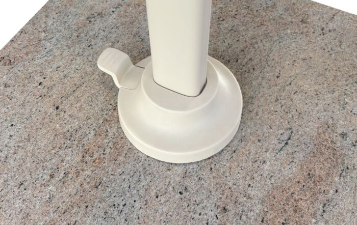 Pacific Lifestyle Nexus T2 3m Square Cantilever Parasol With Venezia 90kg Ceramic Wheeled Base - Sandstone/Champagne