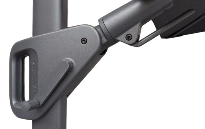 Pacific Lifestyle  Nexus T2 Premium Anthracite/Faded Black Free Arm Parasol With Ancona 90kg Ceramic Wheeled Base