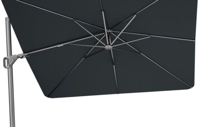 Pacific Lifestyle  Nexus T2 Premium Anthracite/Faded Black Free Arm Parasol With Ancona 90kg Ceramic Wheeled Base