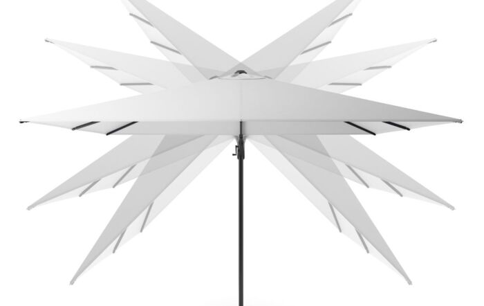 Pacific Lifestyle Challenger T2 2.6 x 3.5 Champagne/Sandstone Parasol With Venezia 90kg Base And 30kg Add On Weight