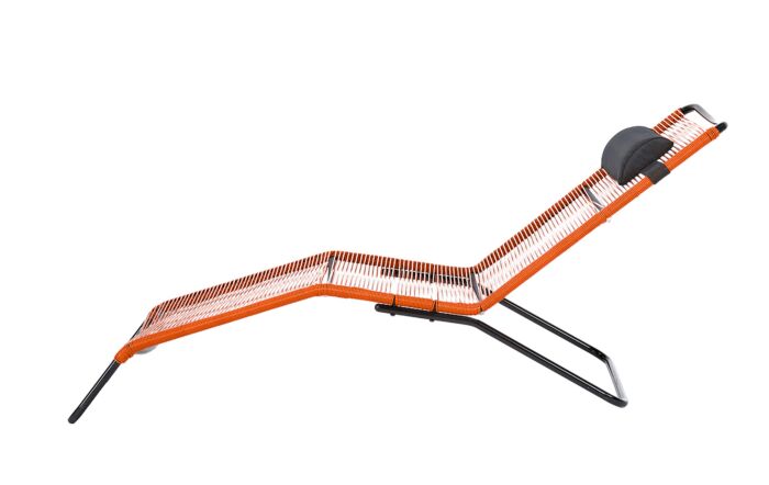 Pacific Lifestyle Orange PU Rio Set of 2 Sun Loungers