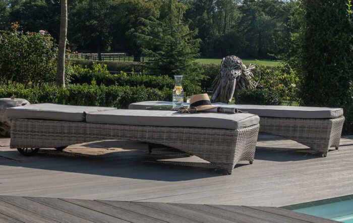 Maze Oxford Sun loungers and Table Set - Grey