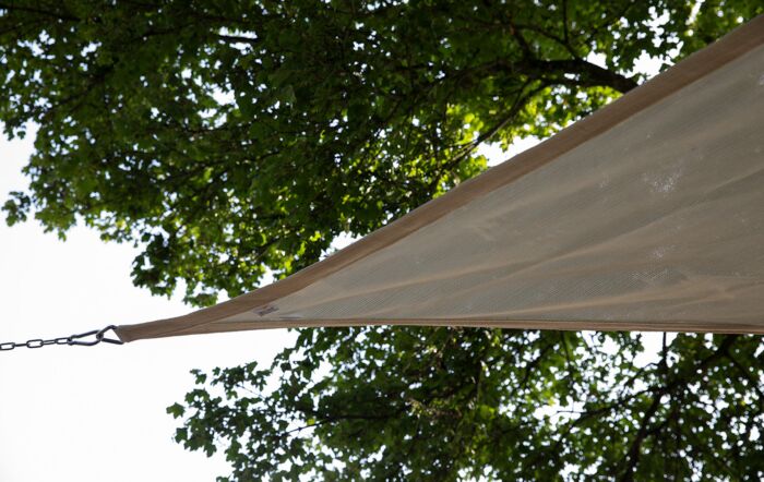 Pacific Lifestyle 4m 90 Degree Triangle Shade Sail Off White Pacific Lifestyle 4m 90 Degree Triangle Shade Sail Off White