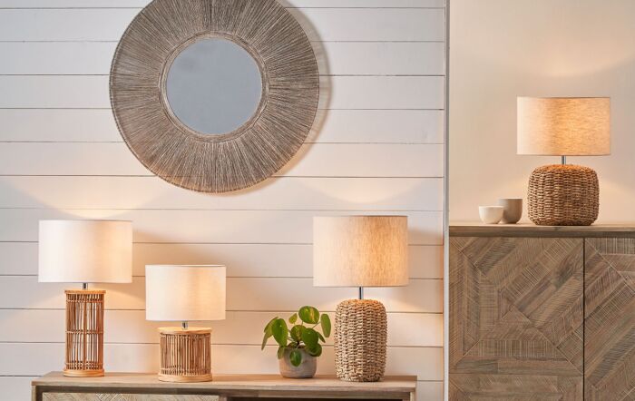 Pacific Lifestyle Acer Natural Woven Small Table Lamp