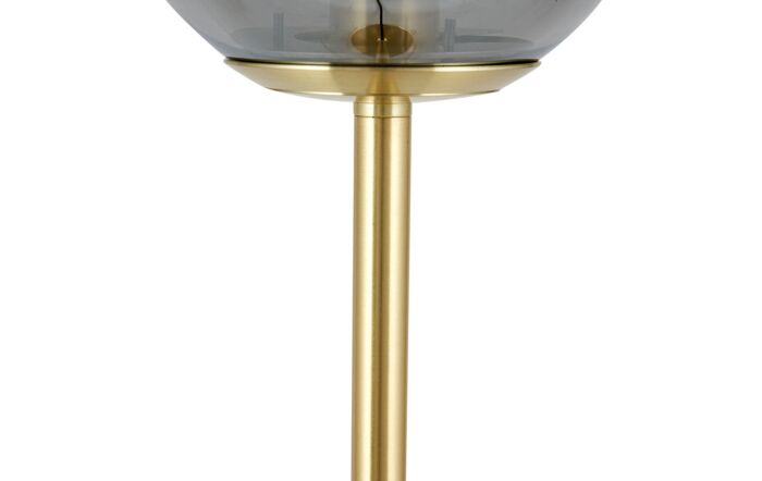 Pacific Lifestyle Arabella Smoked Glass Orb And Gold Metal Table Lamp