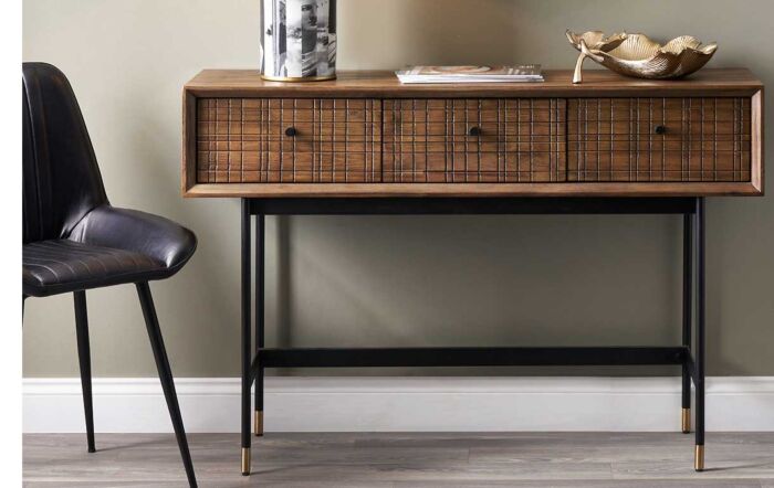 Pacific Lifestyle Arte Acacia Wood 3 Drawer Console Table