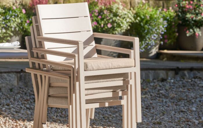 Pacific Lifestyle Aruba Six Seat Garden Dining Set - Latte Pacific Lifestyle Aruba Six Seat Garden Dining Set - Latte