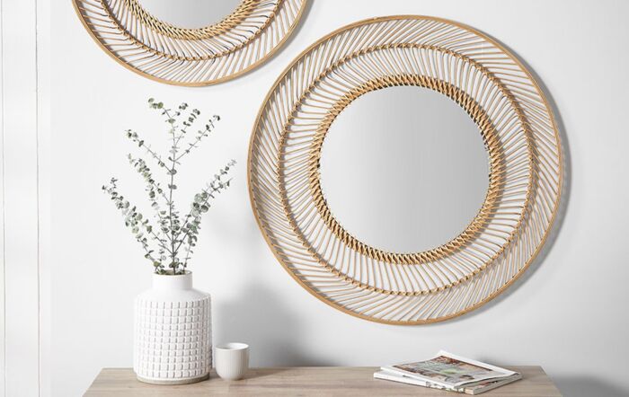 Pacific Lifestyle Bamboo Round Wall Mirror Small