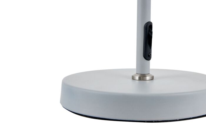 Pacific Lifestyle Blair Smoked Glass Ball And Grey Metal Table Lamp