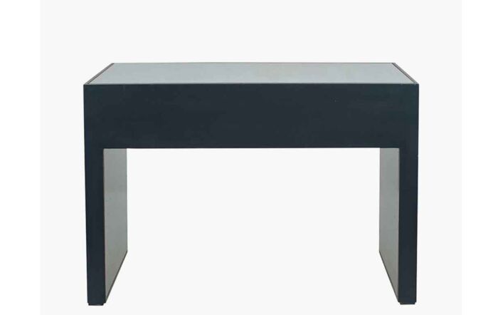 Pacific Lifestyle Brindisi Grey Velvet, Antique Metal and Mirror Console Table