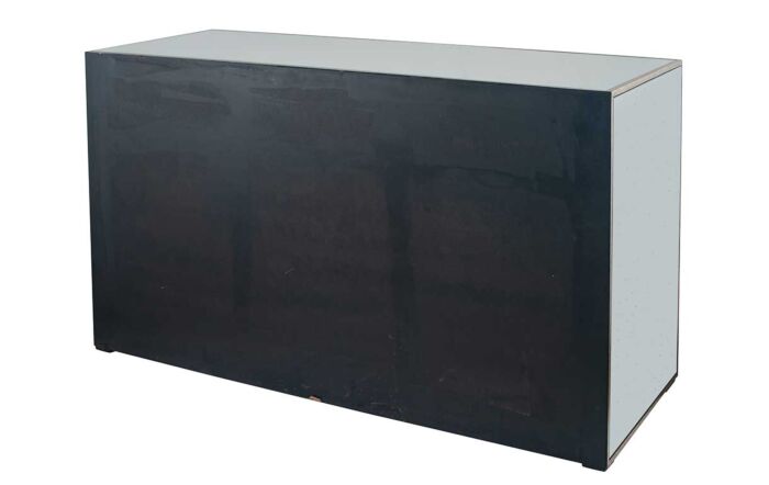 Pacific Lifestyle Brindisi Grey Velvet, Antique Metal and Mirror Sideboard