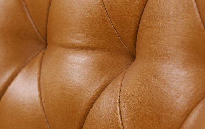 Pacific Lifestyle Camillo Mustard Leather Diamond Back Dining Chair