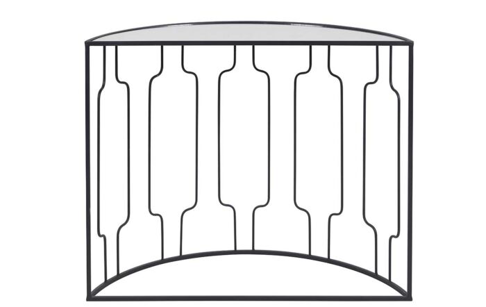 Pacific Lifestyle Caprisse Mirrored Glass And Metal Console Table