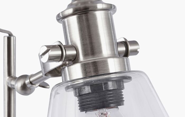 Pacific Lifestyle Chaplin Concrete And Brushed Chrome Table Lamp