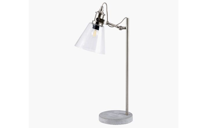 Pacific Lifestyle Chaplin Concrete And Brushed Chrome Table Lamp