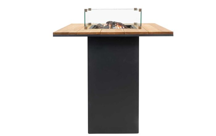 Pacific Lifestyle Cosiloft 100 Fire Pit Bar Table Black and Teak