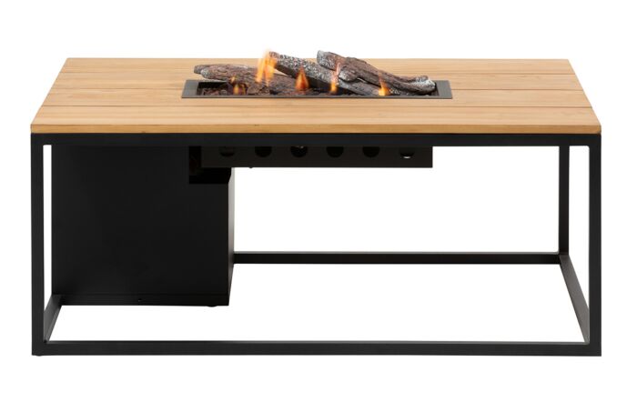 Pacific Lifestyle Cosiloft 120 Black and Teak Fire Pit Table