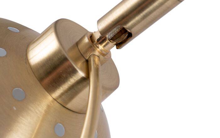 Pacific Lifestyle Feliciani Brushed Brass Metal And White Marble Table Lamp