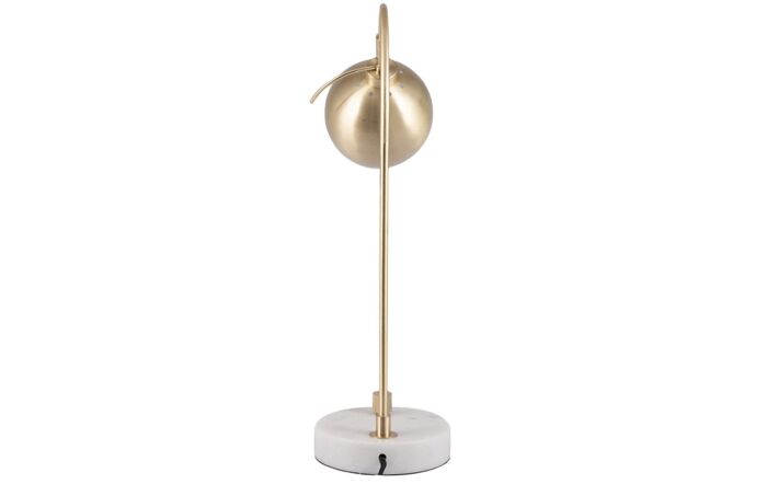 Pacific Lifestyle Feliciani Brushed Brass Metal And White Marble Table Lamp
